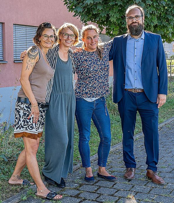 Ethik-Fachschaft des GBG (von links: Frau Koppetsch, Frau Köpcke, Frau Huttenlau und Herr Eberspach (Bild: Heiko Reznicek))